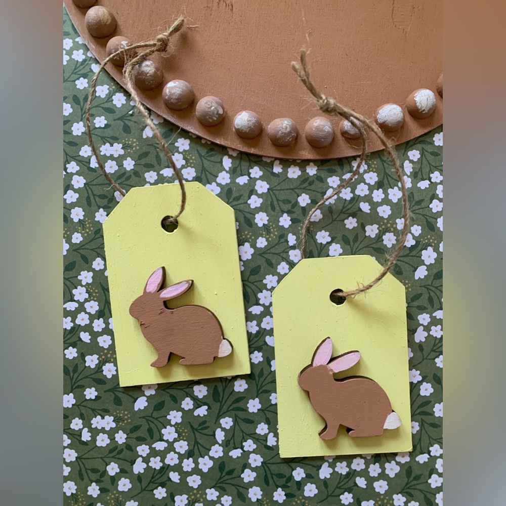Easter display tags tiered tray Easter basket tags set of 2